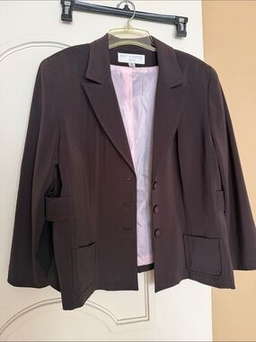 Aprea Porter Women's Brown Tailored Blazer Jacket